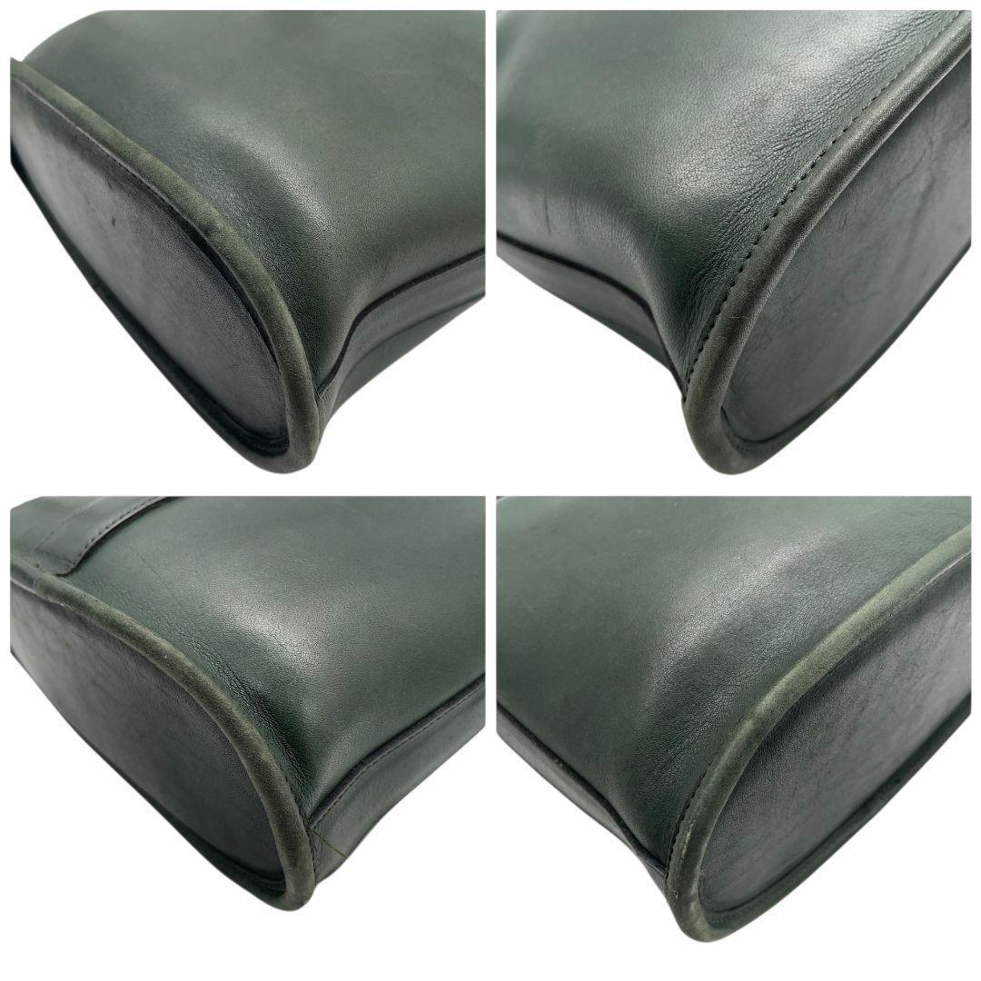 コーチ ショルダーバッグ 緑 オールドコーチ ターンロック レザー s46 本革 8122 斜め掛け可 自立可 グリーン ゴールド金具 ロゴタグ COACH ヴィンテージ クラシック