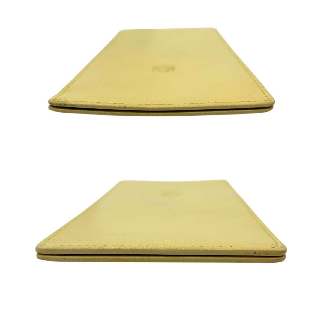 美品 ロエベ LOEWE 眼鏡ケース 黄 イエロー アナグラム レザー 本革 w3 小物入れ ポーチ 高級 ブランド レディース メンズ