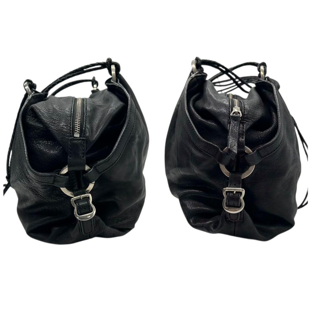 アンテプリマ　ハンドバッグ　黒　スタッズ　ワンショルダー　編み込み　本革　トートバッグ　レザー　A4収納　肩掛け可　肩かけ可　ブラック　シルバー金具　ANTEPRIMA　s39