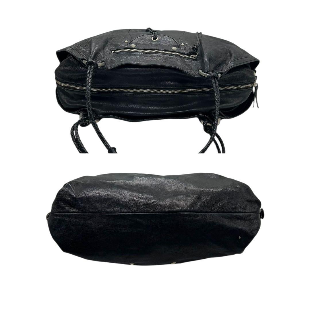 アンテプリマ　ハンドバッグ　黒　スタッズ　ワンショルダー　編み込み　本革　トートバッグ　レザー　A4収納　肩掛け可　肩かけ可　ブラック　シルバー金具　ANTEPRIMA　s39