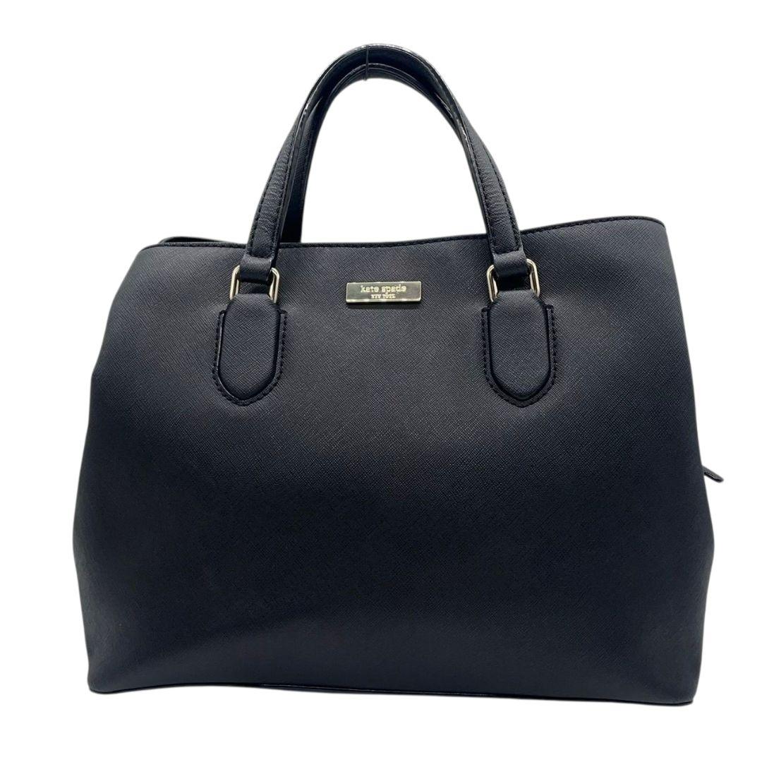 ケイトスペード ハンドバッグ ローレルウェイ エヴァンジェリー サッチェル 黒 レザー u10 トートバッグ ブラック ゴールド金具 本革 Kate spade