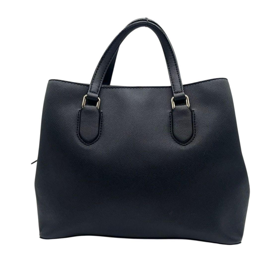 ケイトスペード ハンドバッグ ローレルウェイ エヴァンジェリー サッチェル 黒 レザー u10 トートバッグ ブラック ゴールド金具 本革 Kate spade