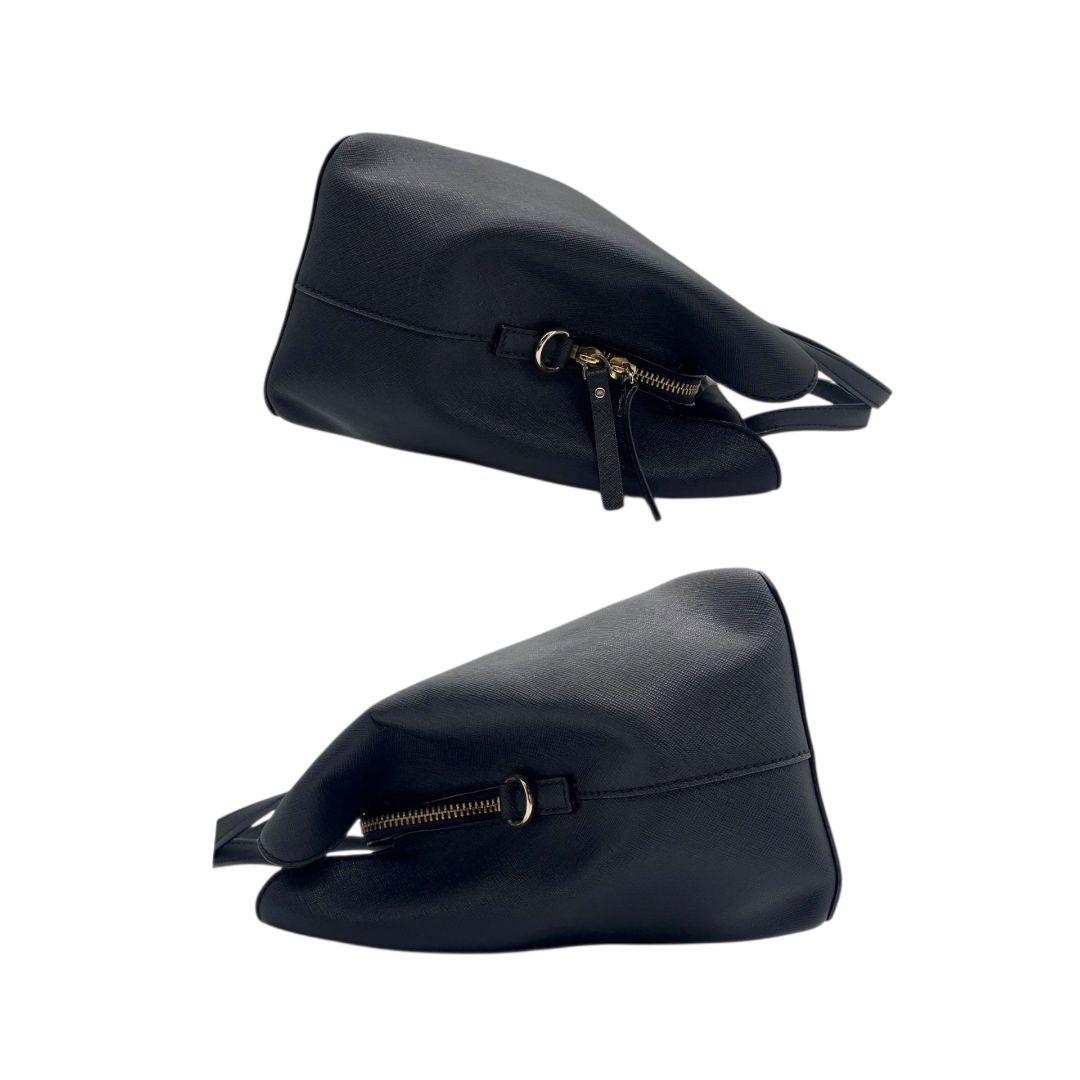 ケイトスペード ハンドバッグ ローレルウェイ エヴァンジェリー サッチェル 黒 レザー u10 トートバッグ ブラック ゴールド金具 本革 Kate spade