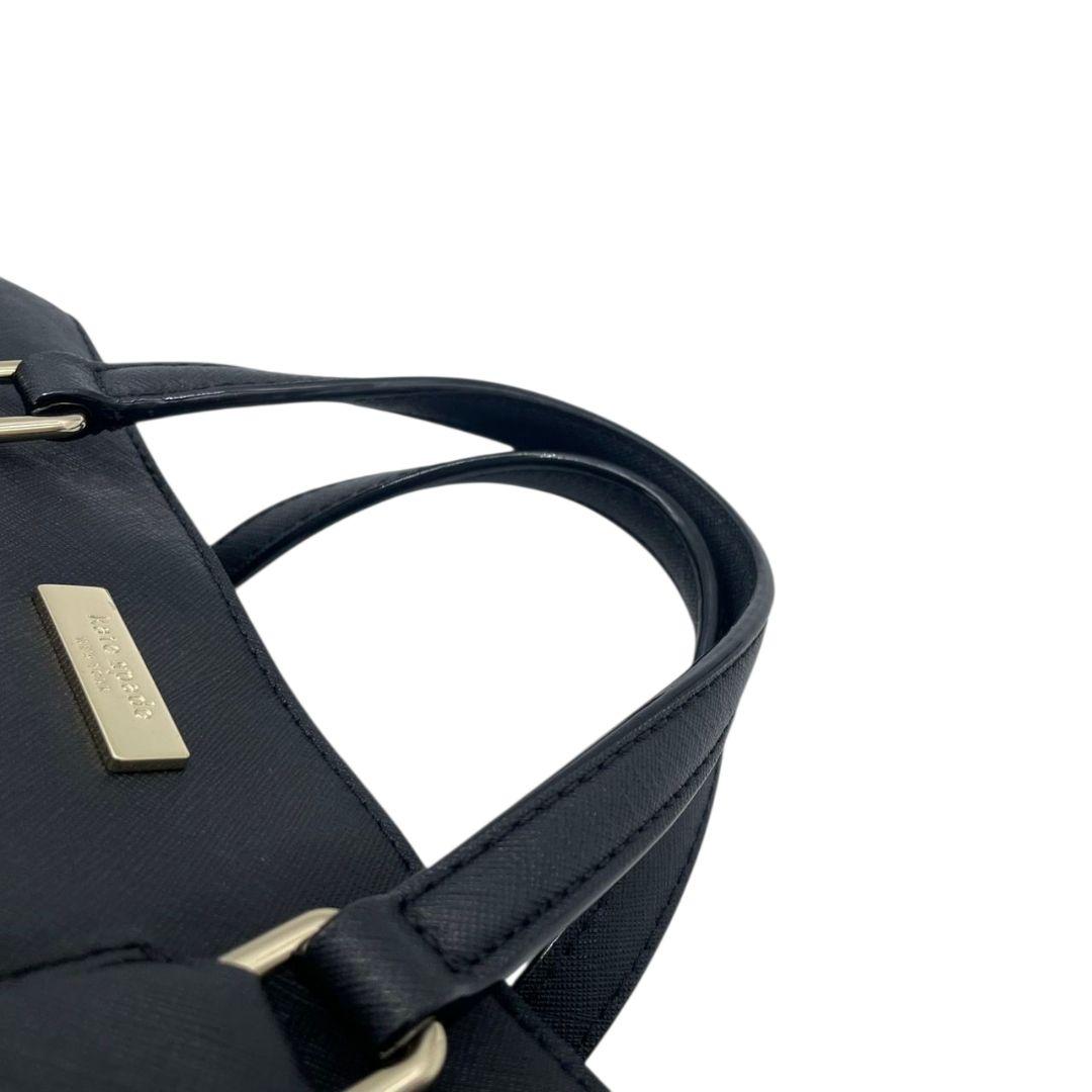 ケイトスペード ハンドバッグ ローレルウェイ エヴァンジェリー サッチェル 黒 レザー u10 トートバッグ ブラック ゴールド金具 本革 Kate spade