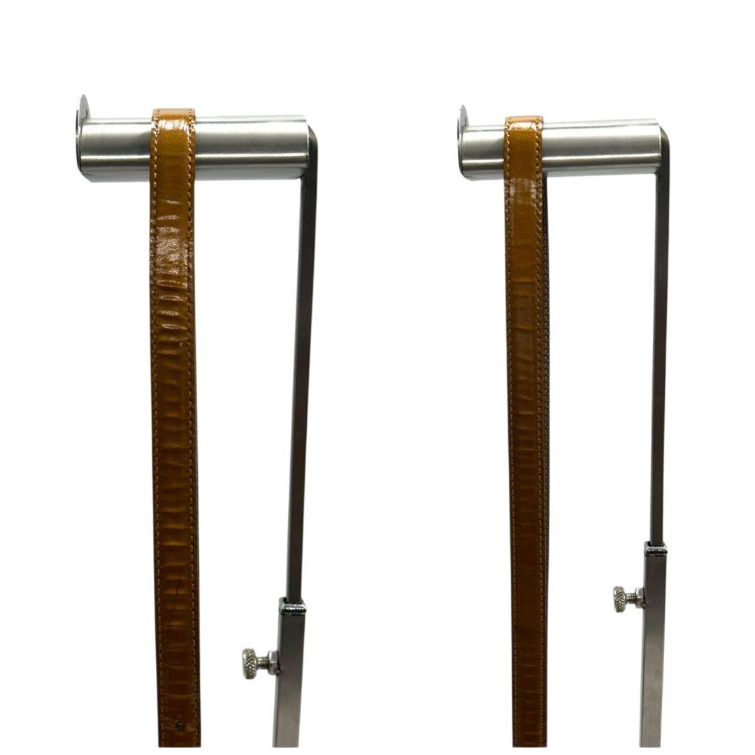 バレンシアガ ベルト 茶 ブラウン プレートバックル ロゴ PX-3 レザー 本革 高級 ブランド メンズ GUCCI風 デザイン BALENCIAGA