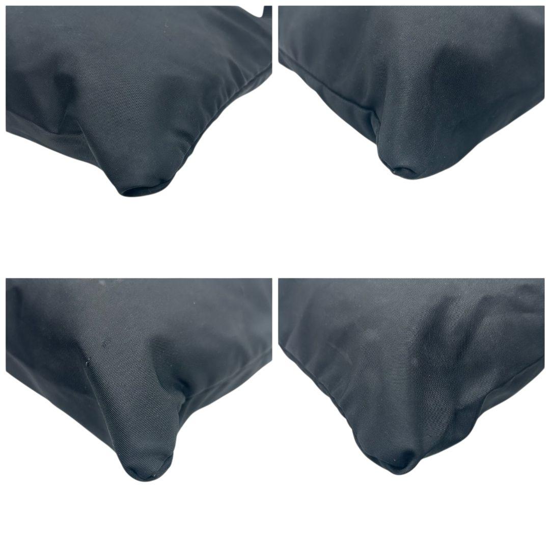 PRADA プラダ ショルダーバッグ ナイロン 黒 ブラック 三角ロゴプレート 斜め掛け可 シルバー金具 メンズ レディース ユニセックス