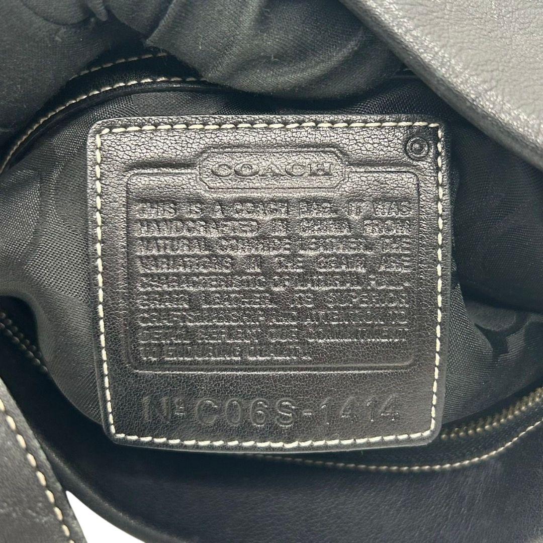 コーチ COACH ショルダーバッグ 黒 ワンショルダー A4収納 レザー トートバッグ ハンドバッグ 斜め掛け可 ブラック シルバー金具 タッセル 本革 C06S-1414 s70 レディース