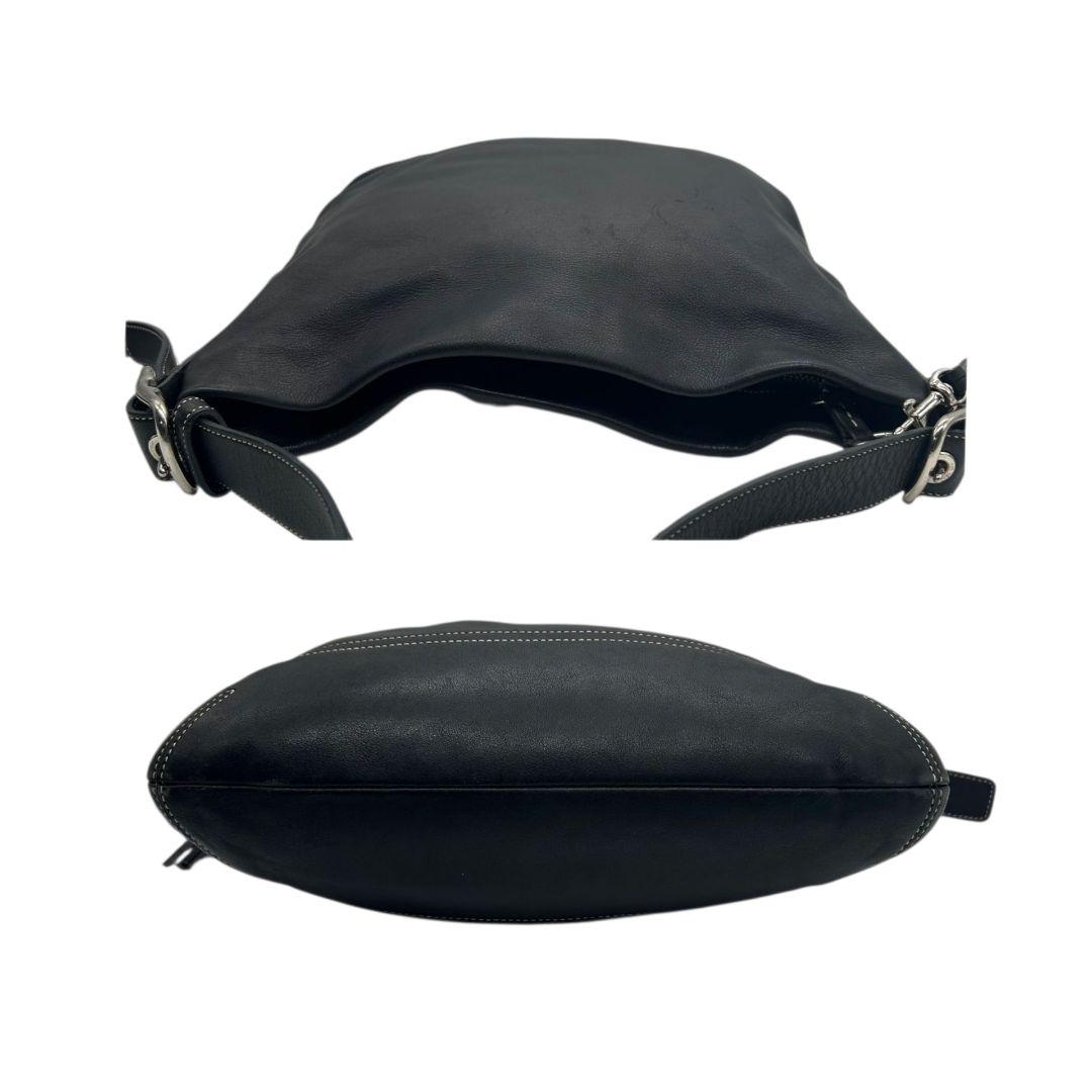 コーチ COACH ショルダーバッグ 黒 ワンショルダー A4収納 レザー トートバッグ ハンドバッグ 斜め掛け可 ブラック シルバー金具 タッセル 本革 C06S-1414 s70 レディース