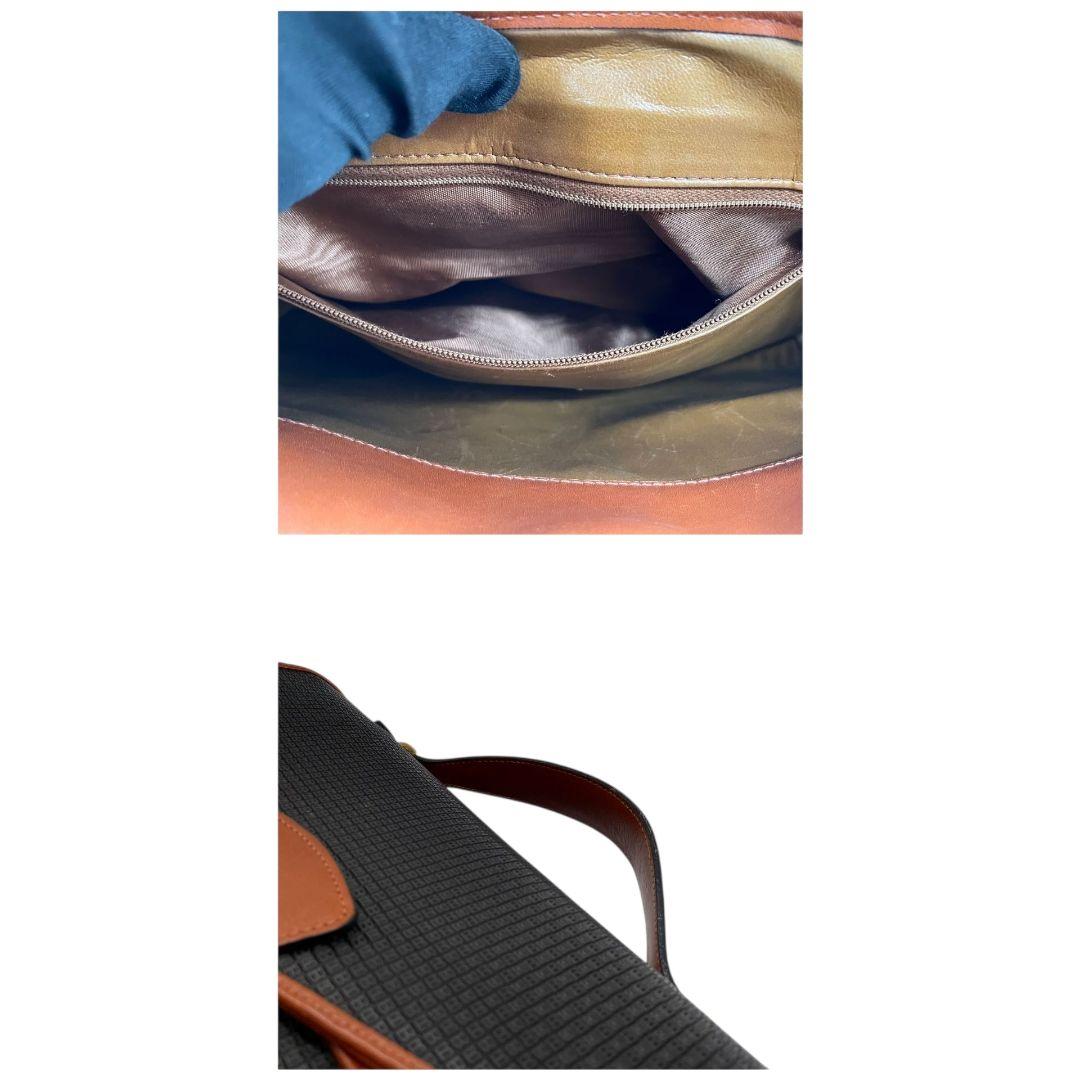 美品 バリー ハンドバッグ 黒 総柄 2WAY フラップ 斜め掛け可 ショルダーバッグ トートバッグ PVC レザー 本革 ゴールド金具 ロゴ ブラック ブラウン BALLY