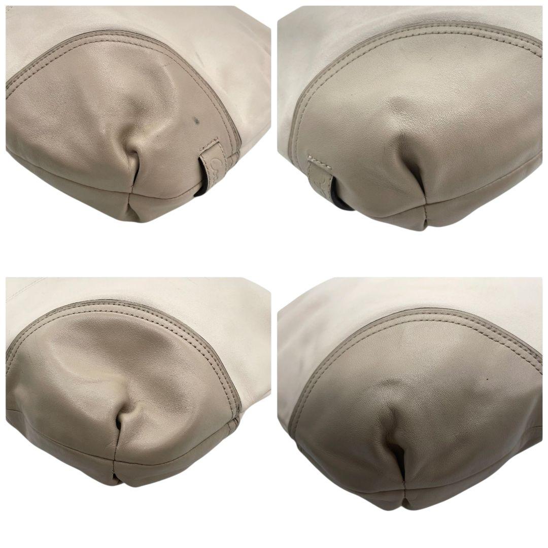 コーチ　ハンドバッグ　グレー　2way　斜め掛け可　ホーボー　レザー　T7　ショルダーバッグ　トートバッグ　ワンショルダー　COACH　本革　肩掛け可　肩かけ可　シルバー金具　ロゴタグ　F21967　グレージュ