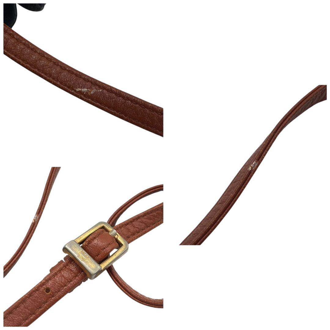 エムシーエム ショルダーバッグ 茶 ヴィセトス柄 ミニボストン 斜め掛け可 MCM ハンドバッグ レザー 本革 ブラウン ゴールド金具 ロゴプレート K4503 自立可