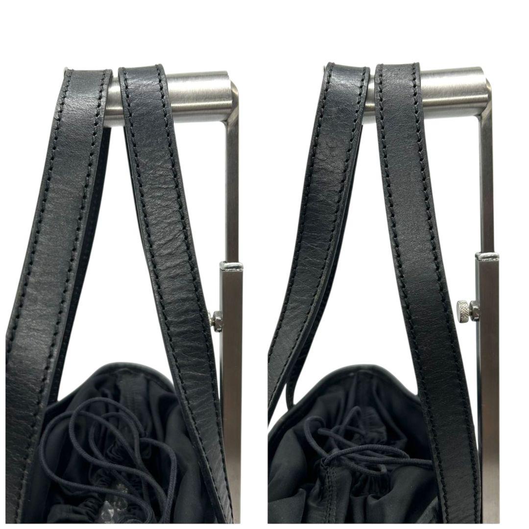 ハンティングワールド HUNTING WORLD トートバッグ ハンドバッグ 黒 ブラック ロゴ ワンショルダー 自立可 肩掛け可 キャンバス レザー ロゴプレート s92 レディース