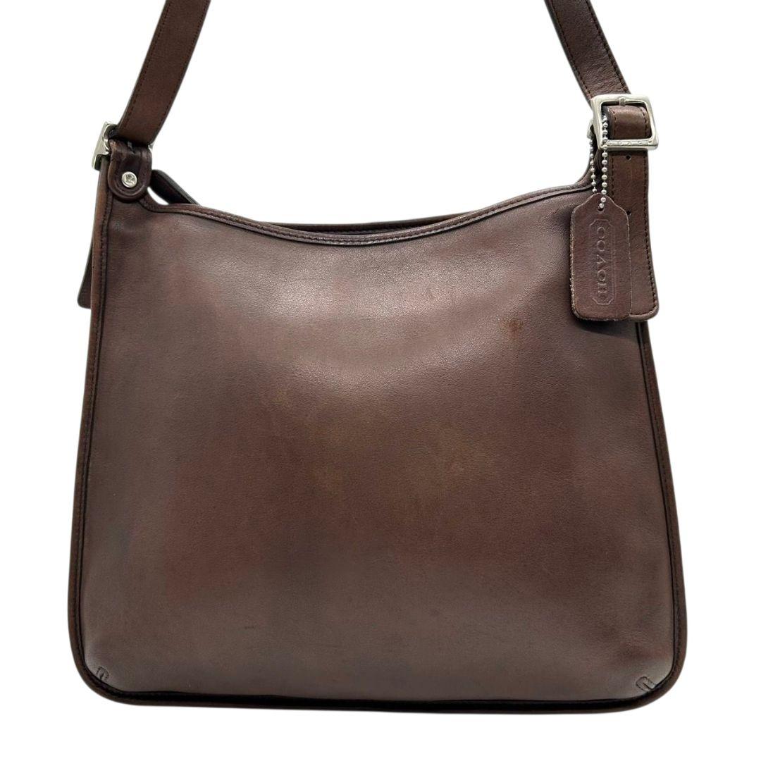 COACH コーチ ショルダーバッグ ブラウン 茶 オールドコーチ エルゴ ワンショル レザー 本革 斜め掛け可 シルバー金具 ロゴタグ トートバッグ ハンドバッグ s72 9146
