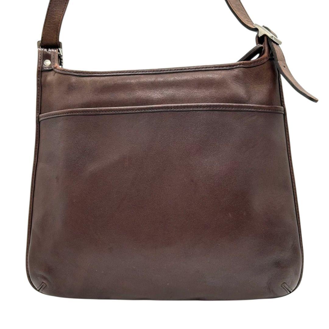 COACH コーチ ショルダーバッグ ブラウン 茶 オールドコーチ エルゴ ワンショル レザー 本革 斜め掛け可 シルバー金具 ロゴタグ トートバッグ ハンドバッグ s72 9146