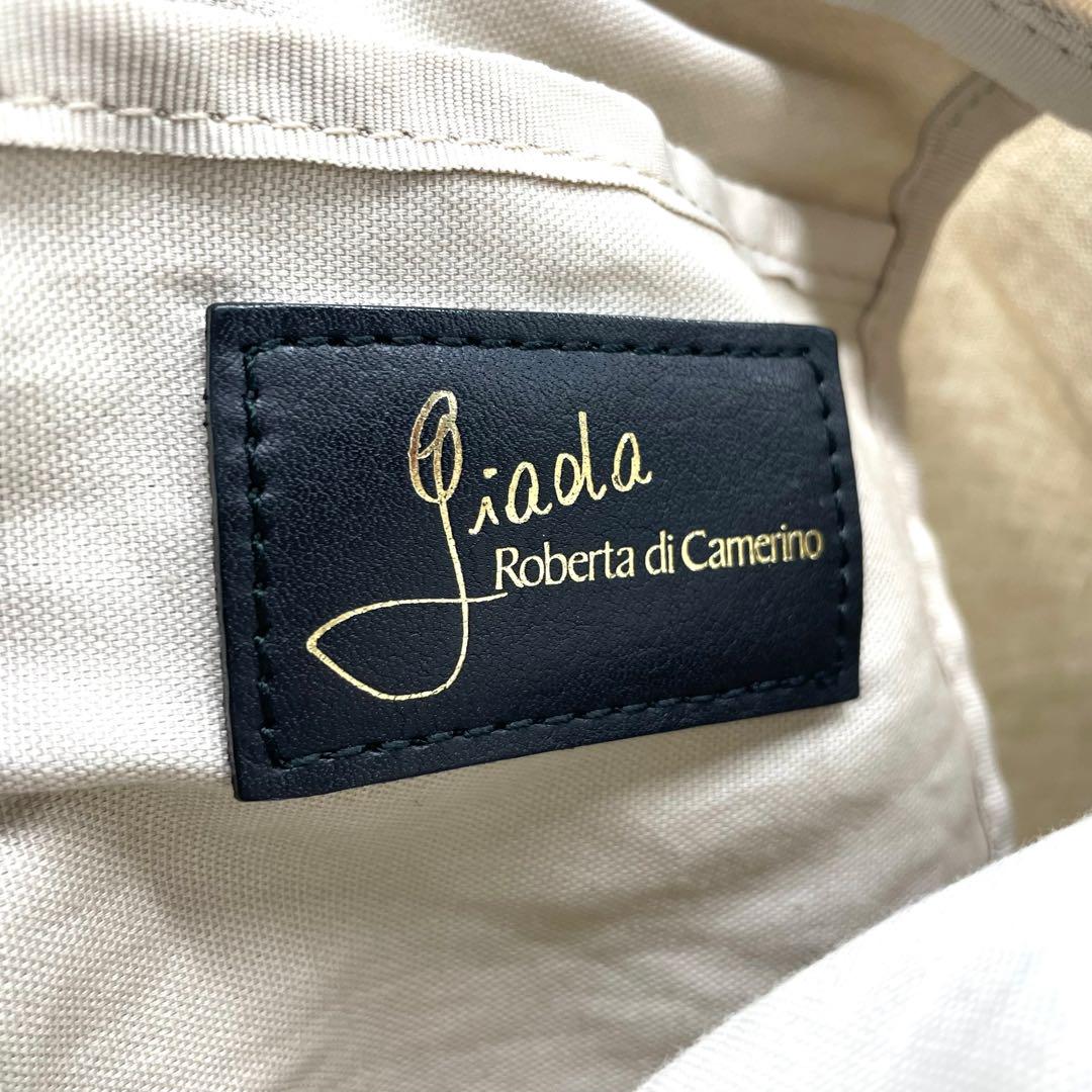 ロベルタディカメリーノ トロンプルイユ クリア トートバッグ A4収納 内袋付き ワンショルダー ビニールバッグ 内装キャンバス 総柄 ゴールド金具 肩掛け可 ハンドバッグ Roberta di Camerino