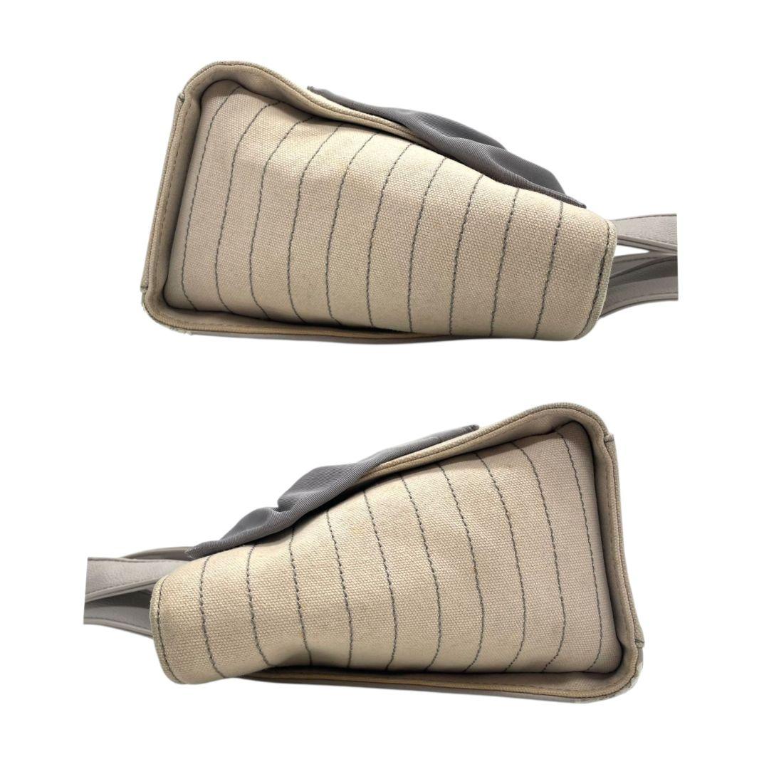 ジルスチュアート ハンドバッグ アイボリー リボン ストライプ トートバッグ キャンバス ロゴ s10 JILLSTUART 上品 かわいい レディース バッグ