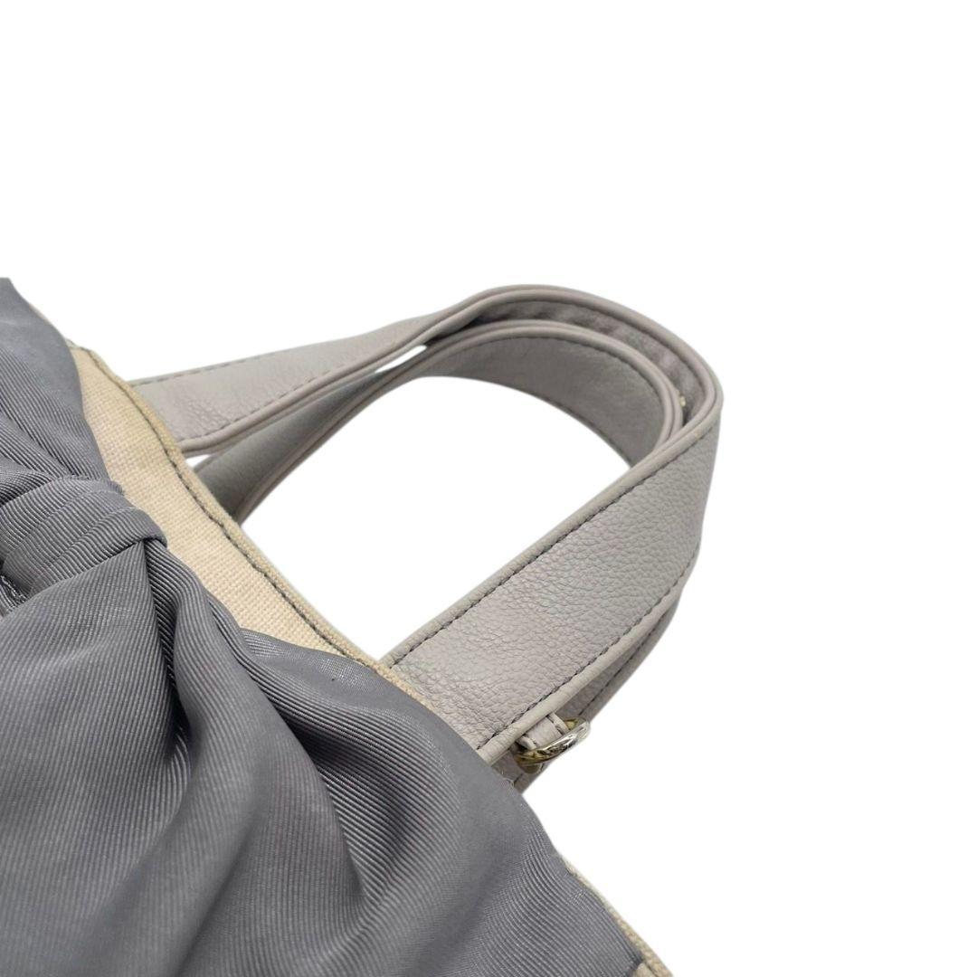 ジルスチュアート ハンドバッグ アイボリー リボン ストライプ トートバッグ キャンバス ロゴ s10 JILLSTUART 上品 かわいい レディース バッグ