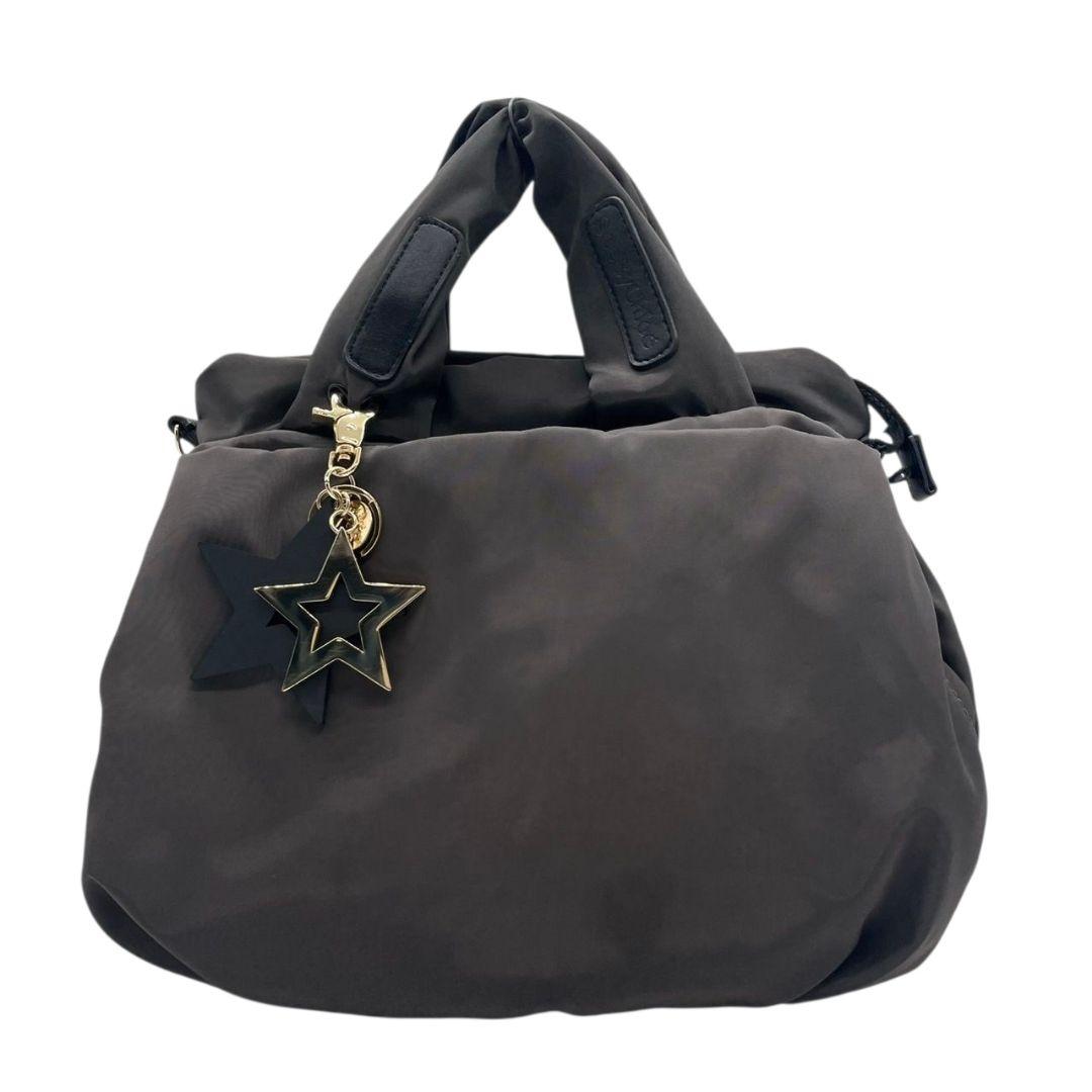 シーバイクロエ ハンドバッグ グレー ジョイライダー スターチャーム u7 トートバッグ ゴールド金具 ロゴ 星 ナイロン SeeByChloe