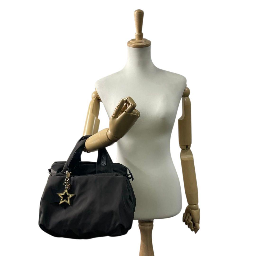 シーバイクロエ ハンドバッグ グレー ジョイライダー スターチャーム u7 トートバッグ ゴールド金具 ロゴ 星 ナイロン SeeByChloe