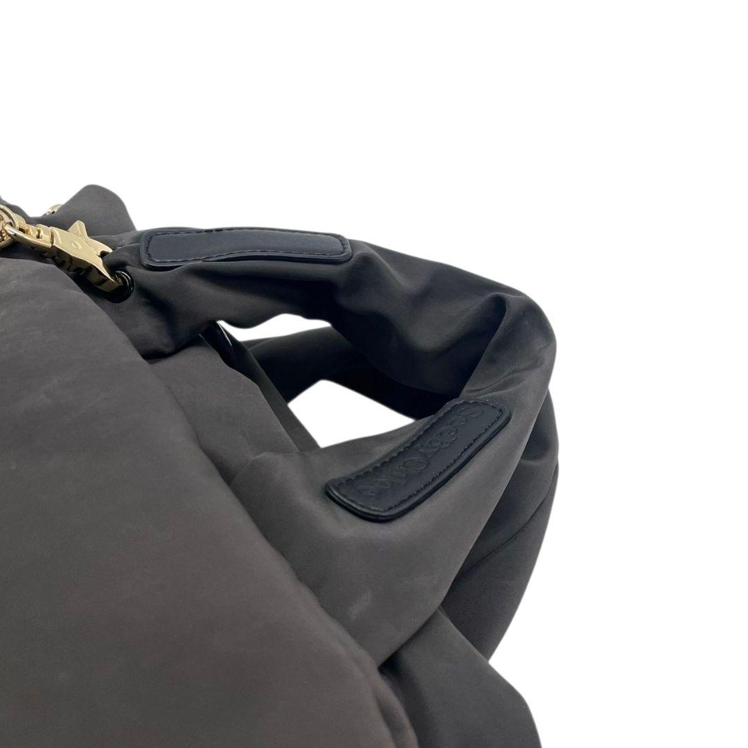 シーバイクロエ ハンドバッグ グレー ジョイライダー スターチャーム u7 トートバッグ ゴールド金具 ロゴ 星 ナイロン SeeByChloe