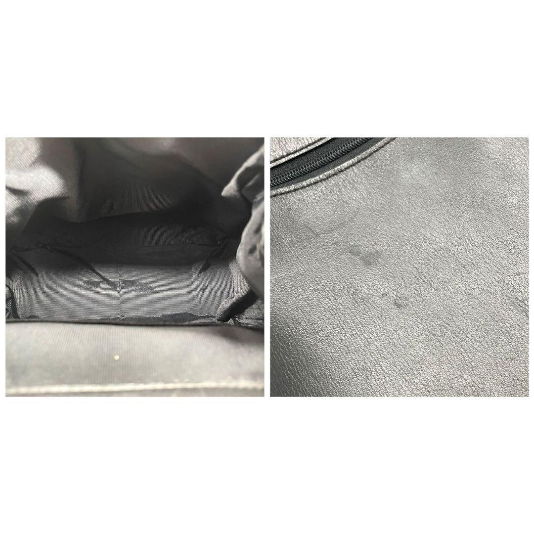 美品 マリクレール リュック 黒 キルティング レザー フラップ ブラック ゴールド金具 marie claire 本革 レディース バッグ