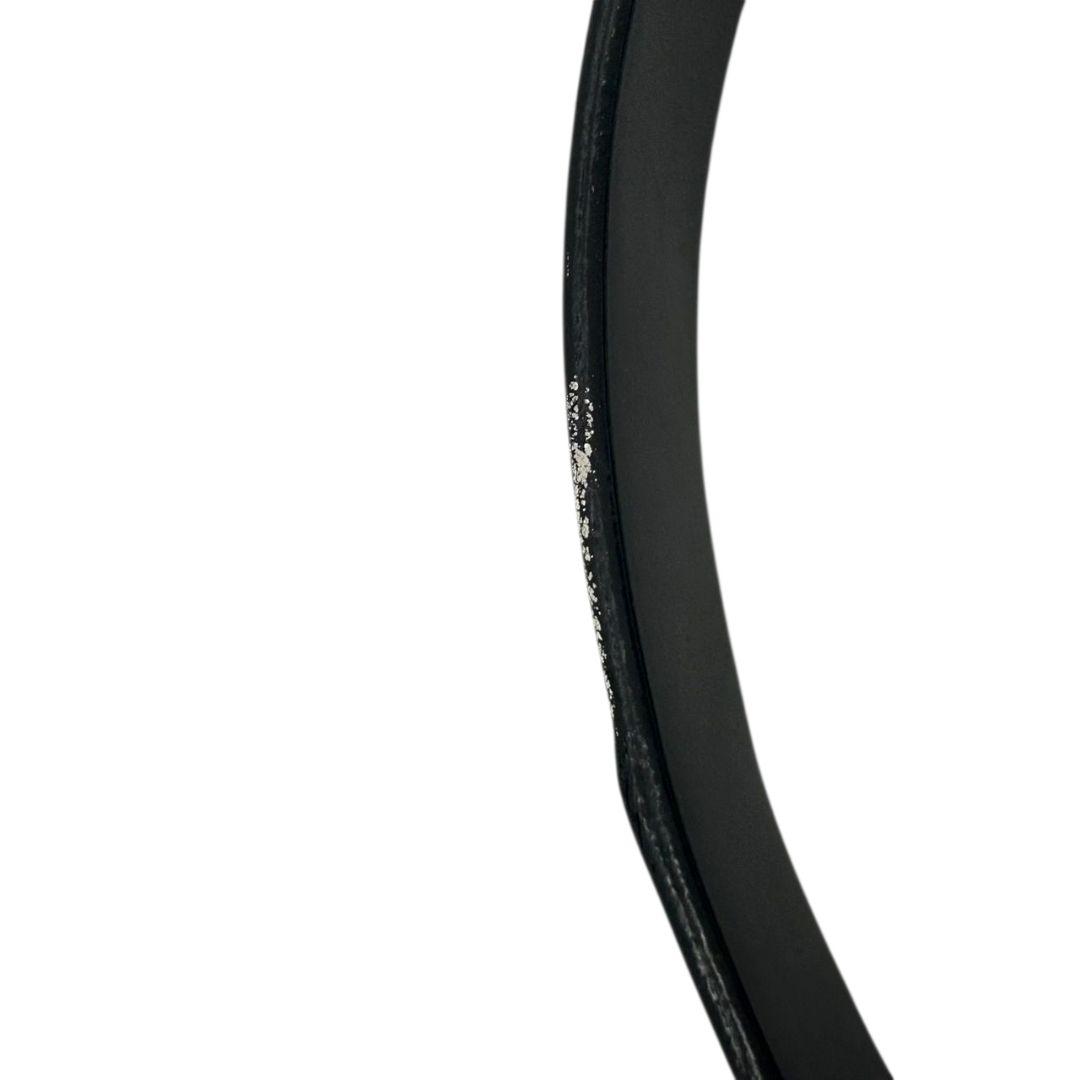 グッチ ベルト 黒 ブラック ロゴプレート PX-3 レザー 本革 シルバー金具 高級 ブランド メンズ 036-1766-1391 GUCCI