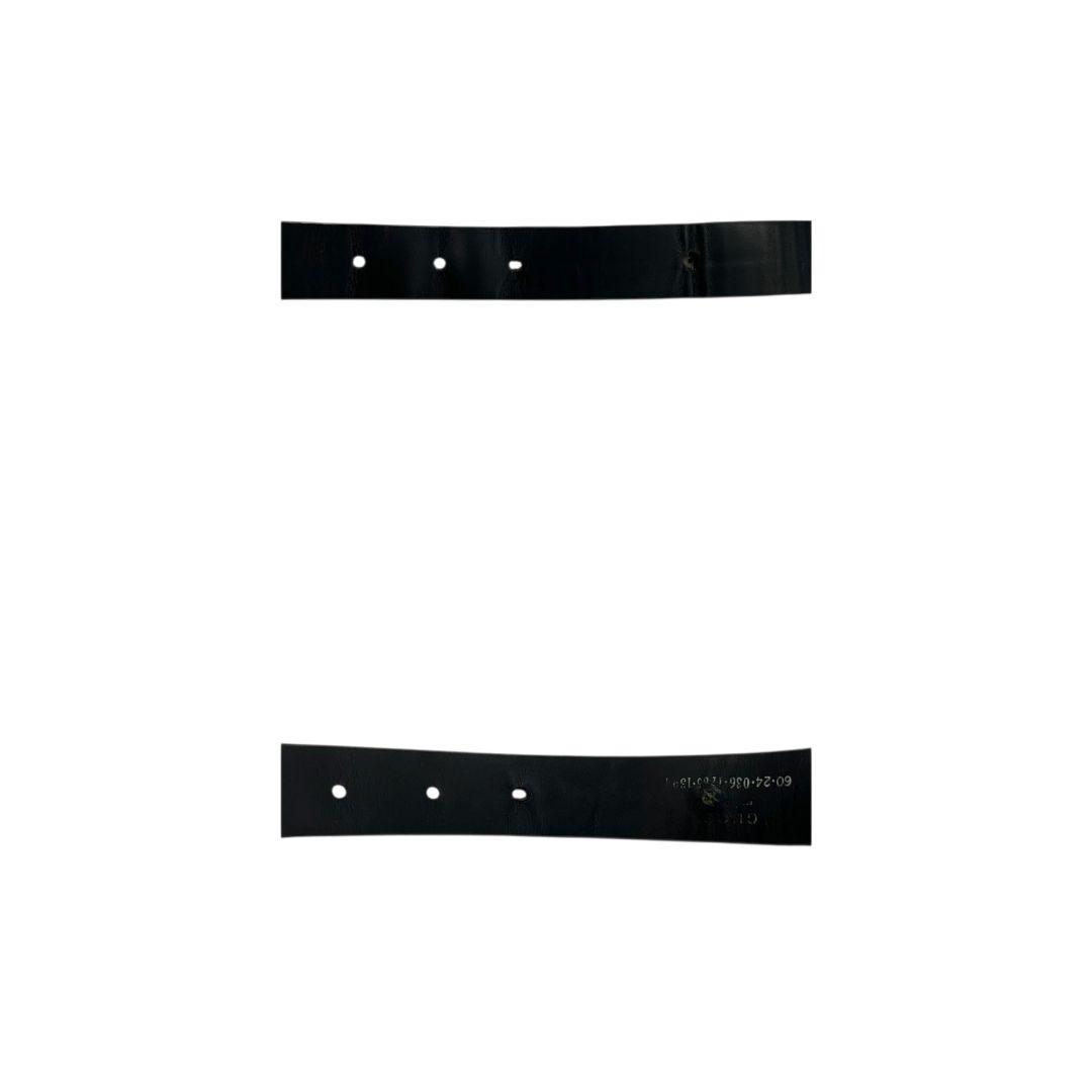 グッチ ベルト 黒 ブラック ロゴプレート PX-3 レザー 本革 シルバー金具 高級 ブランド メンズ 036-1766-1391 GUCCI