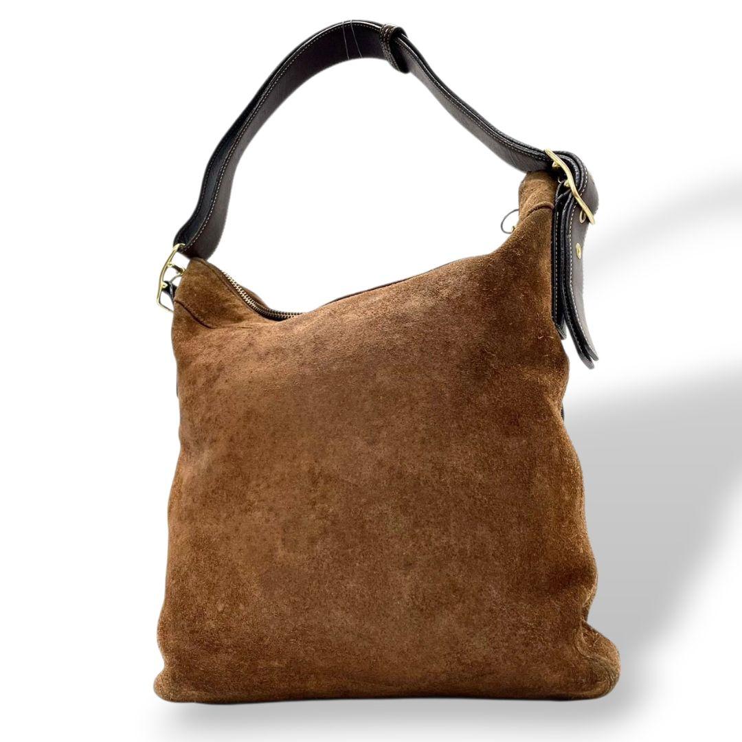 コーチ ショルダーバッグ 茶 ワンショルダー ホーボー スエード ベロア s95 COACH レザー 本革 ゴールド金具 9324 ブラウン 肩掛け可 肩かけ可 トートバッグ 高級感 オシャレ