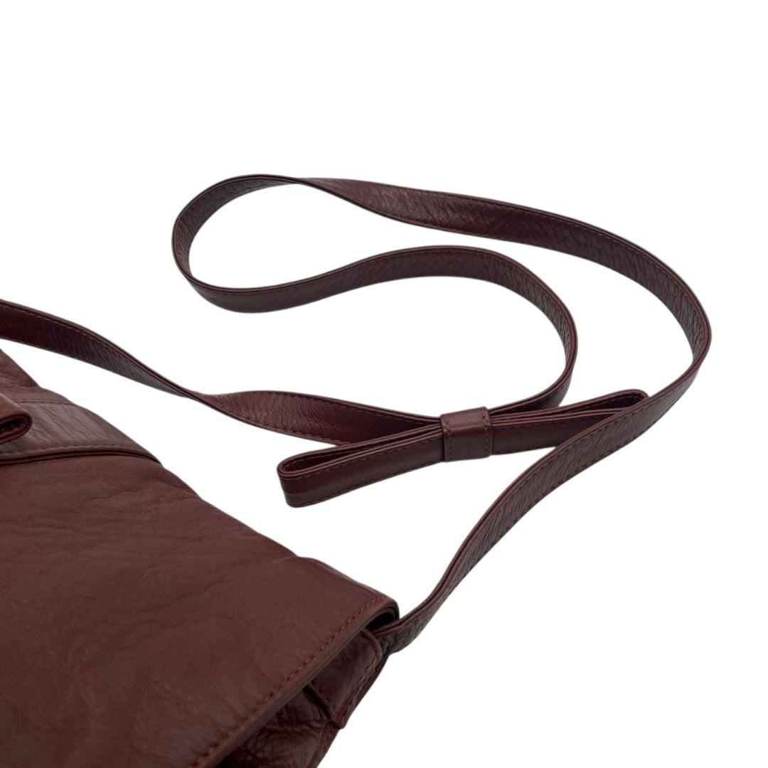 シーバイクロエ ショルダーバッグ 茶 フラップ レザー s69 斜め掛け可 ロゴプレート 本革 ゴールド金具 ブラウン 01-11-92-65 SEE BY CHLOE