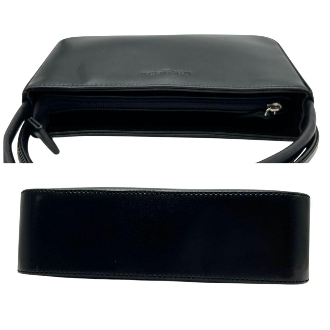 ダイアナバレンチノ　ハンドバッグ　黒　ロゴ　レザー　自立可　本革　s61　トートバッグ　ブラック　ゴールド金具