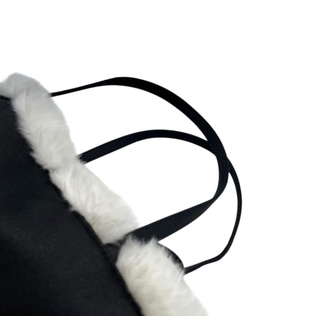 ジバンシー ハンドバッグ 黒 4Gロゴ ファー ラインストーン ナイロン u15 トートバッグ GIVENCHY ブラック エレガント ロゴデザイン コンパクトバッグ