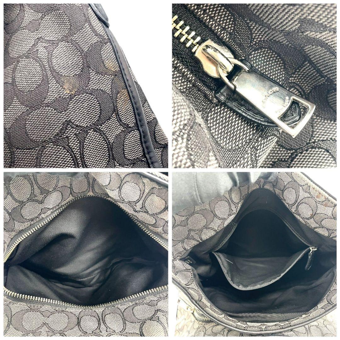 コーチ トートバッグ 黒 シグネチャー ワンショルダー s81 キャンバス ハンドバッグ 肩掛け可 肩かけ可 ブラック ロゴタグ レザー 本革 F36424 COACH