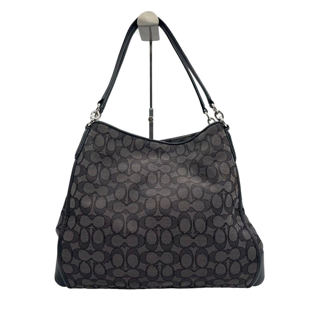 コーチ トートバッグ 黒 シグネチャー ワンショルダー s81 キャンバス ハンドバッグ 肩掛け可 肩かけ可 ブラック ロゴタグ レザー 本革 F36424 COACH