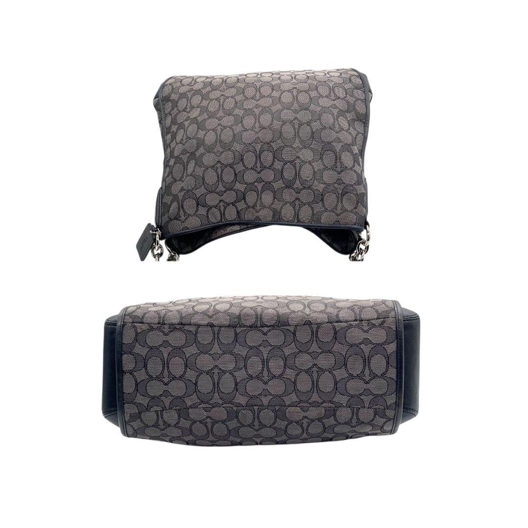 コーチ トートバッグ 黒 シグネチャー ワンショルダー s81 キャンバス ハンドバッグ 肩掛け可 肩かけ可 ブラック ロゴタグ レザー 本革 F36424 COACH