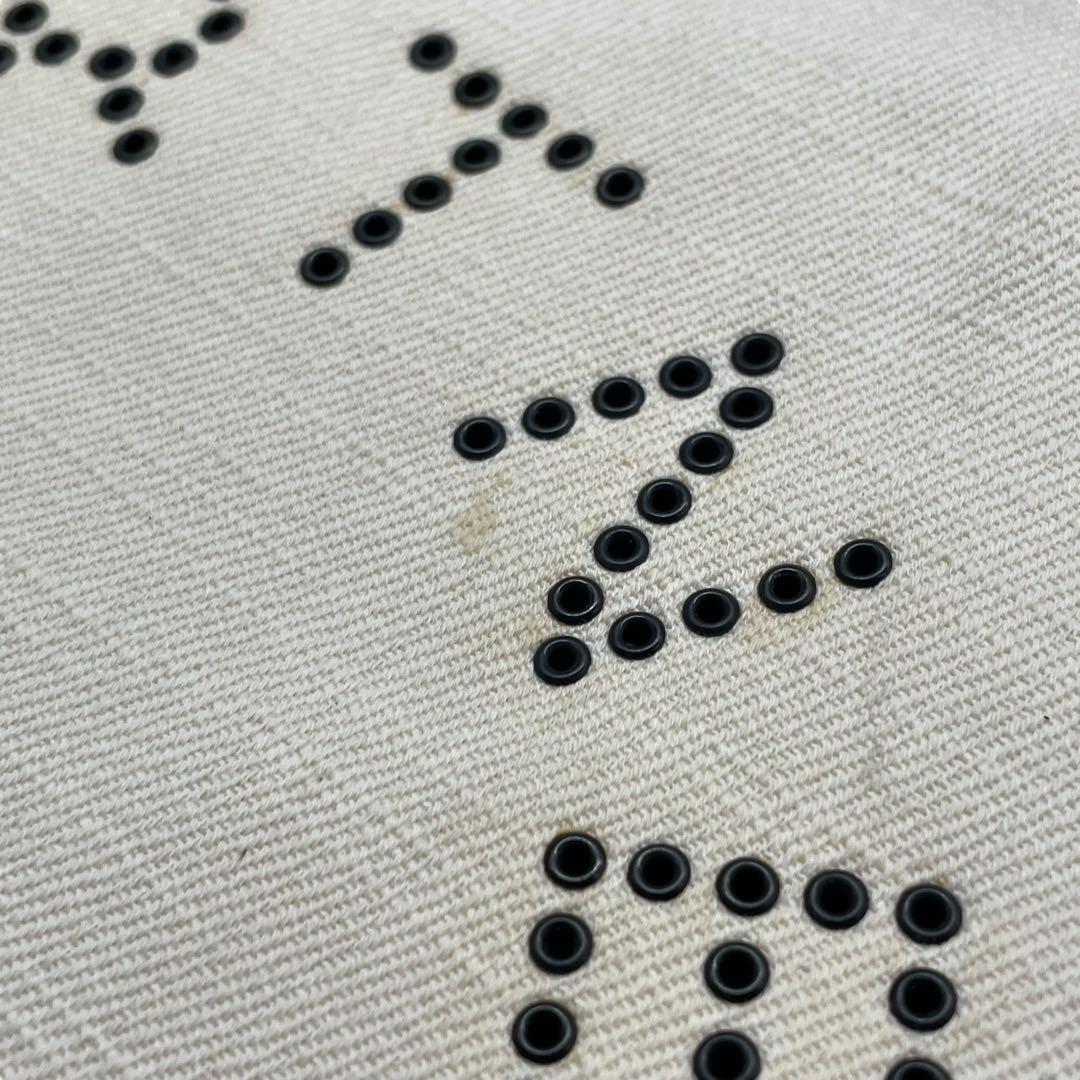 ステラマッカートニー トートバッグ アイボリー パンチングロゴ デカロゴ キャンバス レザー 肩掛け可 ワンショルダー ホワイト 白系 大容量 レディース