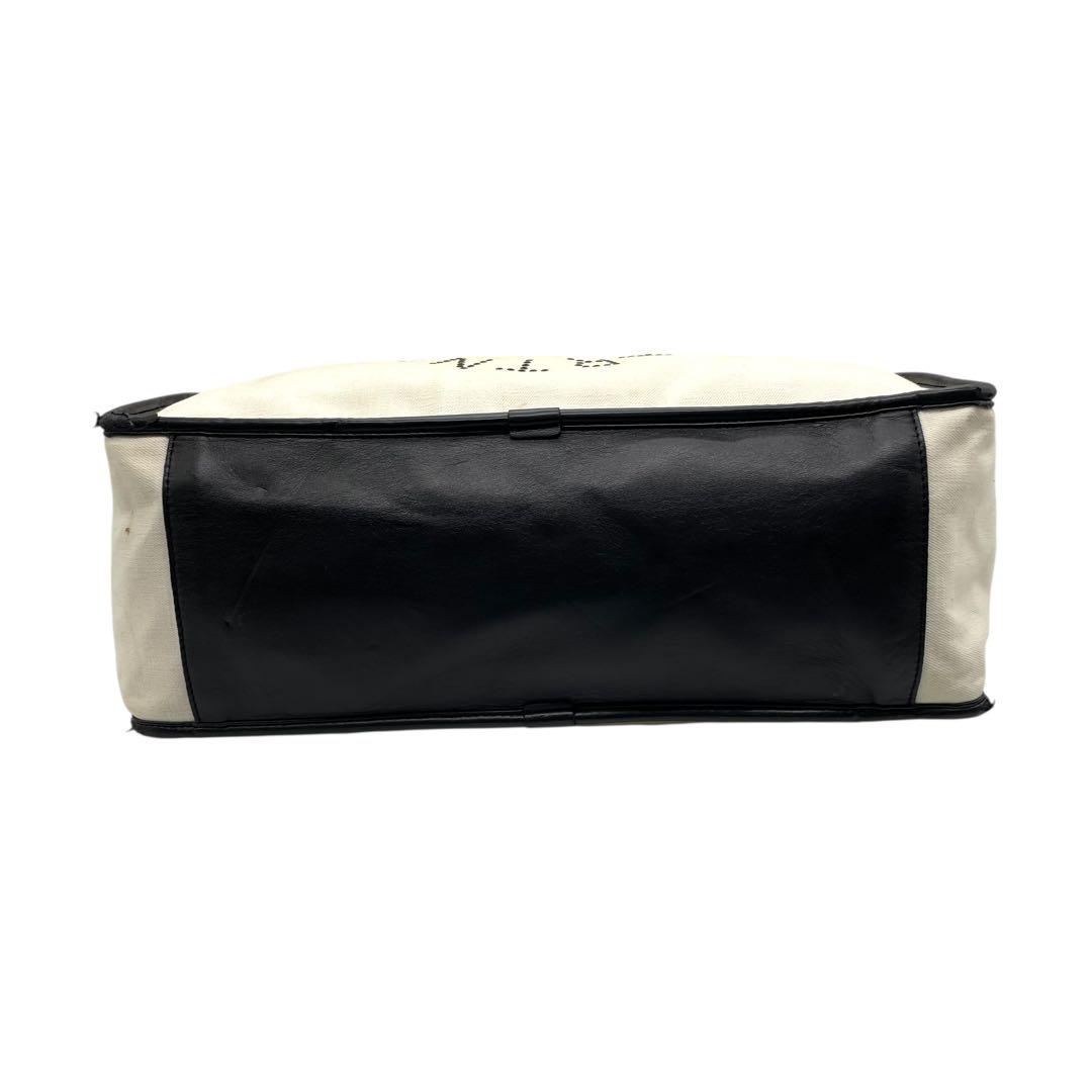 ステラマッカートニー トートバッグ アイボリー パンチングロゴ デカロゴ キャンバス レザー 肩掛け可 ワンショルダー ホワイト 白系 大容量 レディース