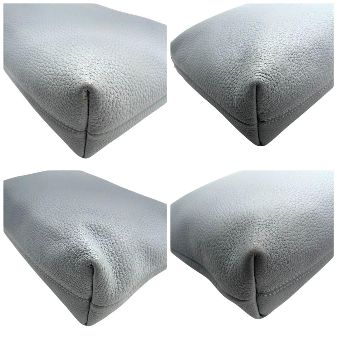 フルラ ショルダーバッグ 青 2way 斜め掛け可 ホーボー FURLA u15 ハンドバッグ トートバッグ レザー 本革 ロゴ ゴールド金具 ブルー 水色 上品 エレガント デイリー使い