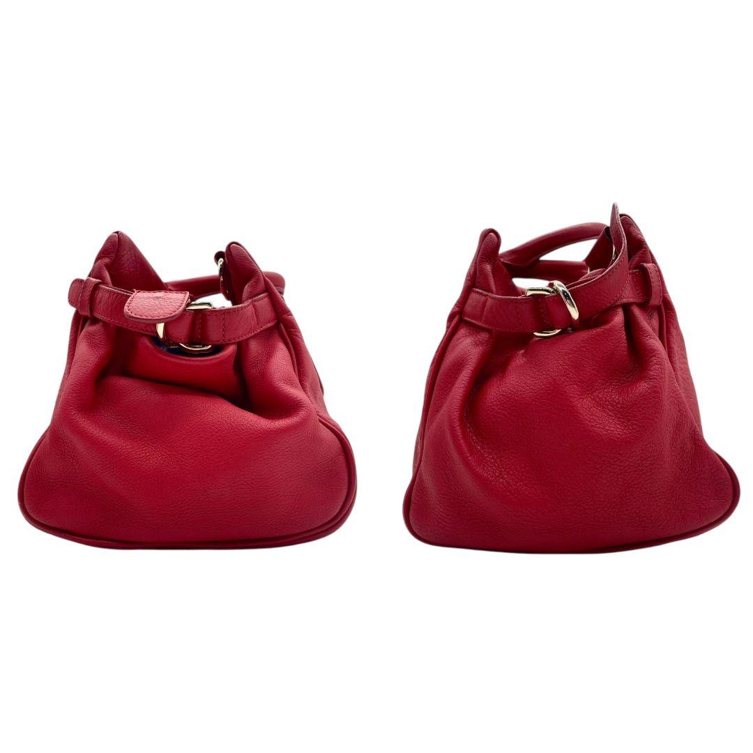 シーバイクロエ　ハンドバッグ　赤　2way　スエード　レザー　自立可　u7　ショルダーバッグ　トートバッグ　ボストンバッグ　本革　レッド　シルバー金具　SeeByChloe　カード付き