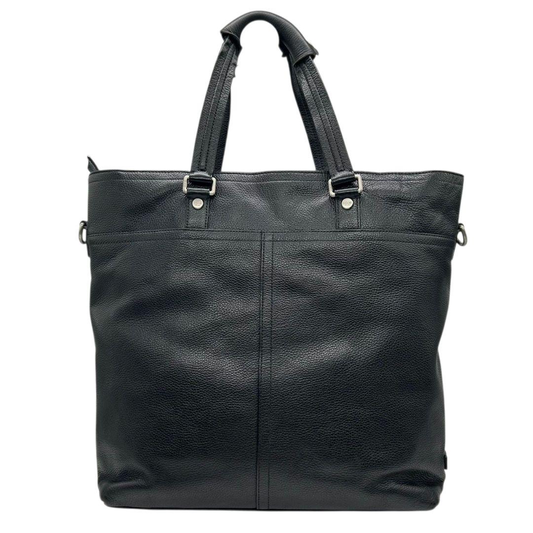 コーチ トートバッグ 黒 ブラック トランスアトランティック 2way A4収納 ビジネスバッグ ショルダーバッグ ハンドバッグ レザー 本革 シルバー金具 ロゴタグ F77181 COACH