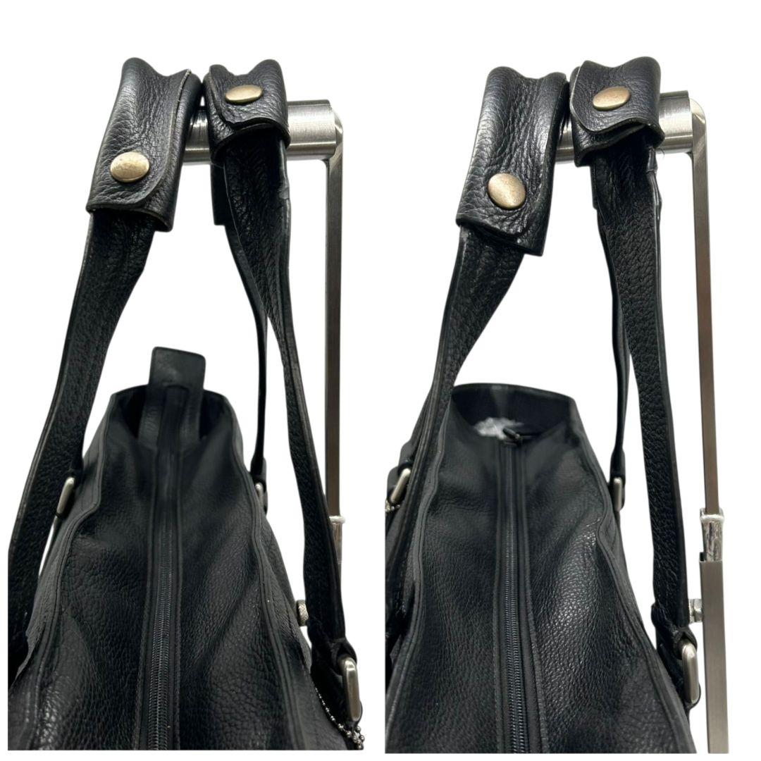 コーチ トートバッグ 黒 ブラック トランスアトランティック 2way A4収納 ビジネスバッグ ショルダーバッグ ハンドバッグ レザー 本革 シルバー金具 ロゴタグ F77181 COACH