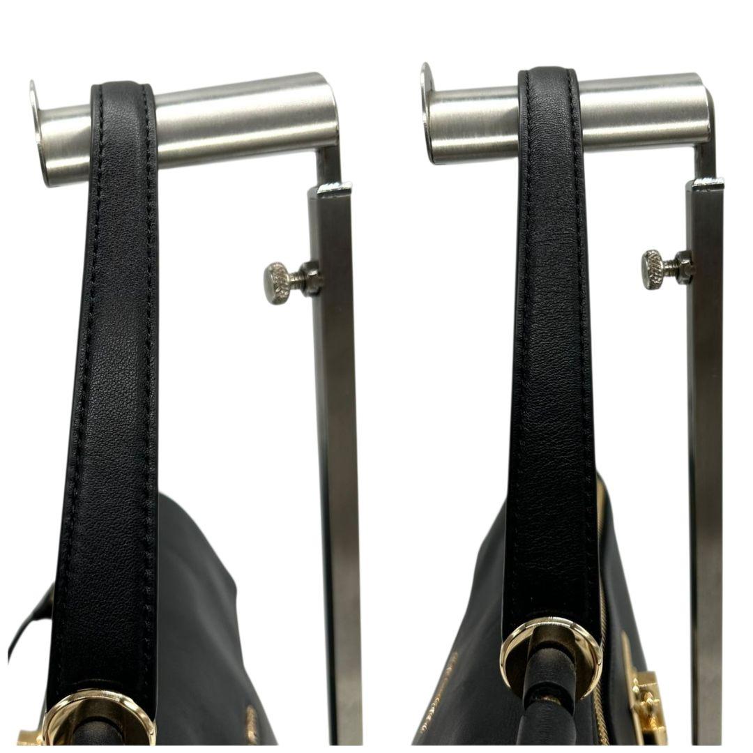 マイケルコース ハンドバッグ 黒 ブラック フラップ 2way トートバッグ ショルダーバッグ 斜め掛け可 レザー 本革 ゴールド金具 ロゴ s15 MICHAEL KORS