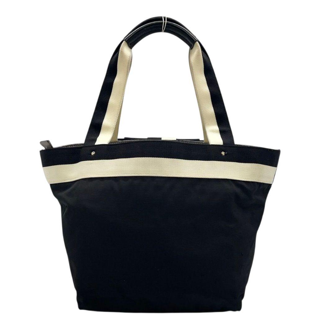 ケイトスペード　ハンドバッグ　黒　リボン　ナイロン　ロゴ　ワンショルダー　T4　トートバッグ　kate spade　肩掛け可　肩かけ可　ブラック　ホワイト