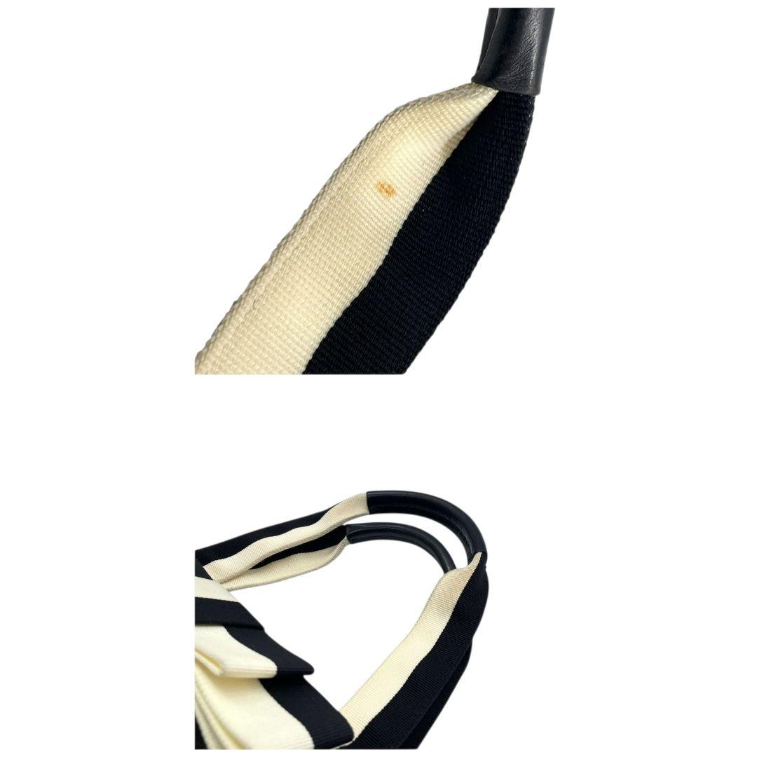 ケイトスペード　ハンドバッグ　黒　リボン　ナイロン　ロゴ　ワンショルダー　T4　トートバッグ　kate spade　肩掛け可　肩かけ可　ブラック　ホワイト