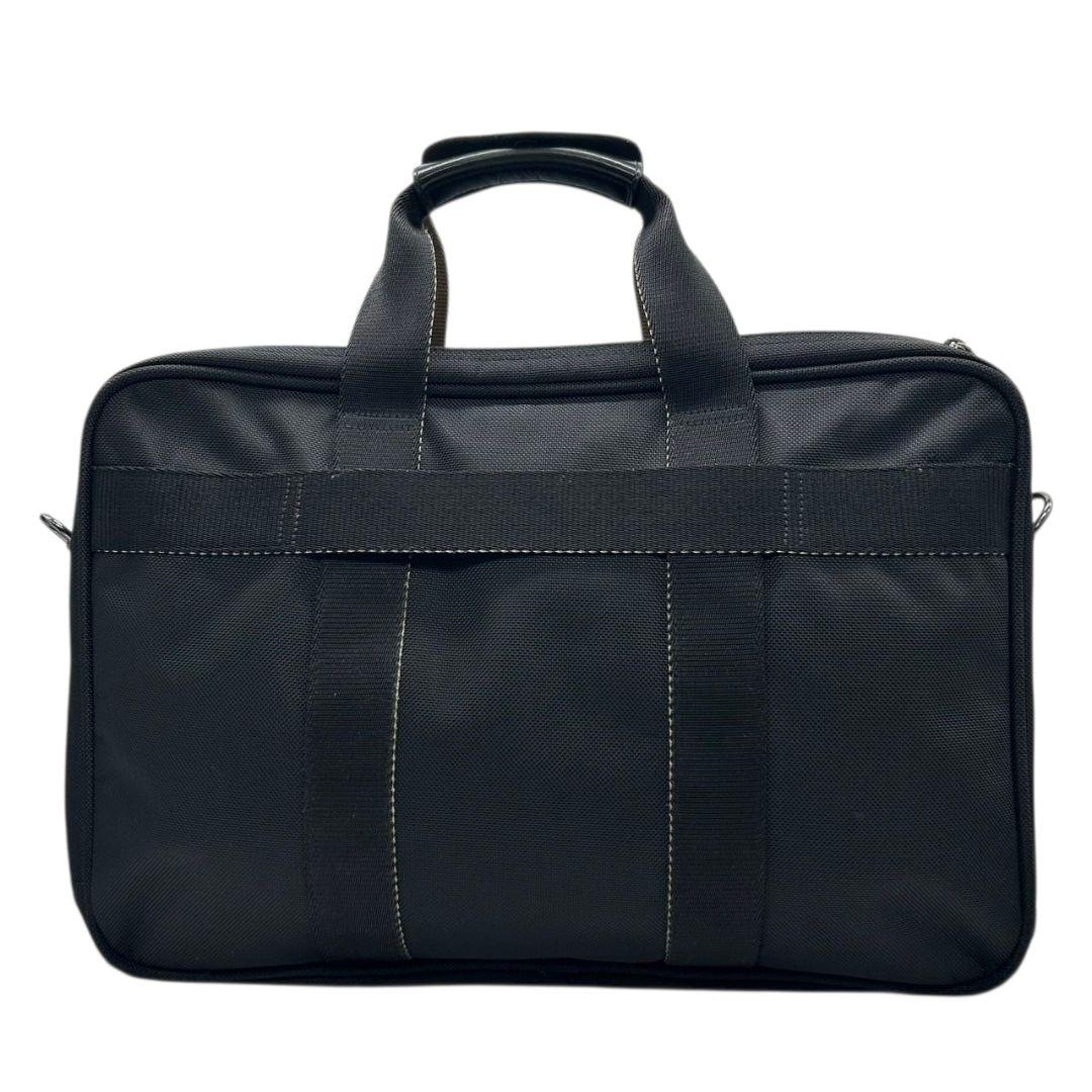 ロンシャン　ビジネスバッグ　黒　A4収納　2way　斜め掛け可　ナイロン　x　トートバッグ　ハンドバッグ　ショルダーバッグ　ブラック　自立可　シルバー金具　ロゴ　LONGCHAMP