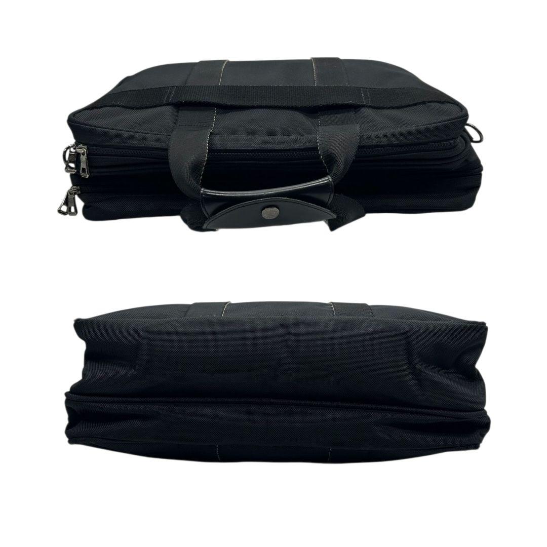 ロンシャン　ビジネスバッグ　黒　A4収納　2way　斜め掛け可　ナイロン　x　トートバッグ　ハンドバッグ　ショルダーバッグ　ブラック　自立可　シルバー金具　ロゴ　LONGCHAMP