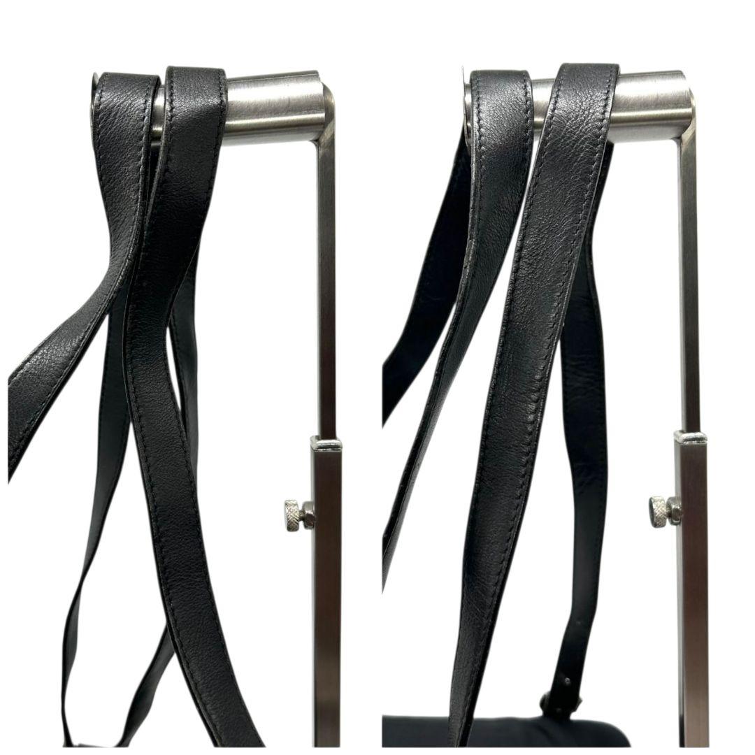 GUCCI グッチ バックパック リュック 黒 ブラック ナイロン レザー 本革 フラップ ロック金具 シルバー金具 ロゴプレート 自立可 メンズ レディース