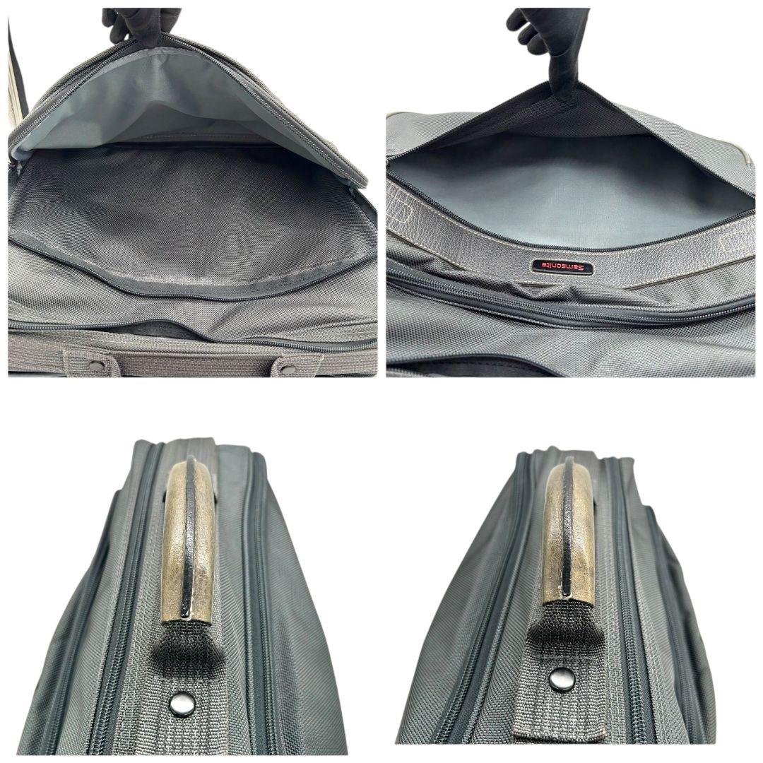 サムソナイト ビジネスバッグ グレー 2way A4収納 自立可 キャンバス トートバッグ ショルダーバッグ 斜め掛け可 ハンドバッグ Samsonite