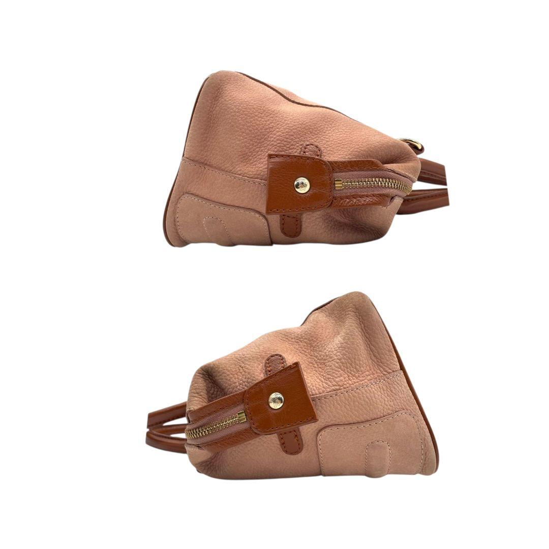 シーバイクロエ ハンドバッグ ピンク ブラウン バイカラー 2way トートバッグ ショルダーバッグ ボストンバッグ 斜め掛け可 レザー 本革 ゴールド金具 s22 SeeByChloe