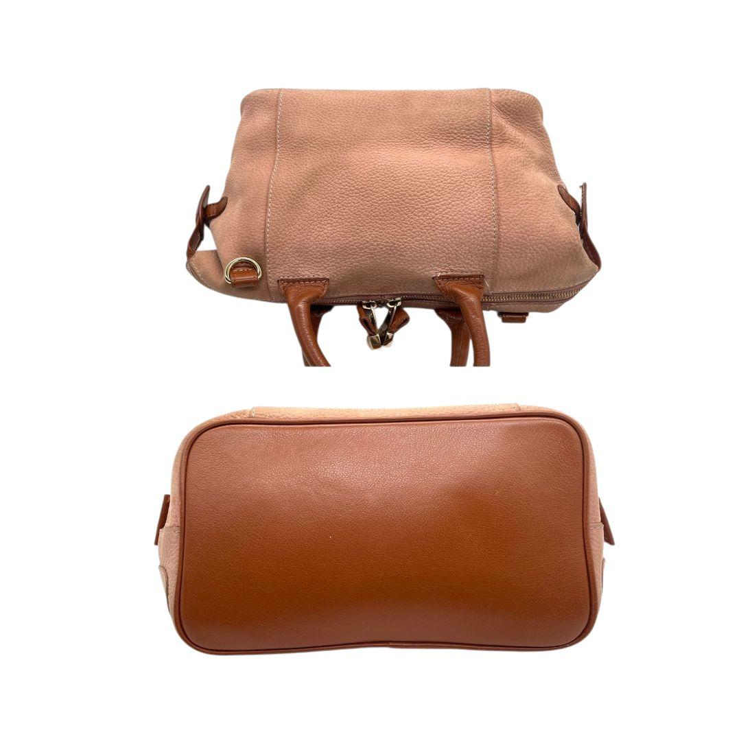 シーバイクロエ ハンドバッグ ピンク ブラウン バイカラー 2way トートバッグ ショルダーバッグ ボストンバッグ 斜め掛け可 レザー 本革 ゴールド金具 s22 SeeByChloe