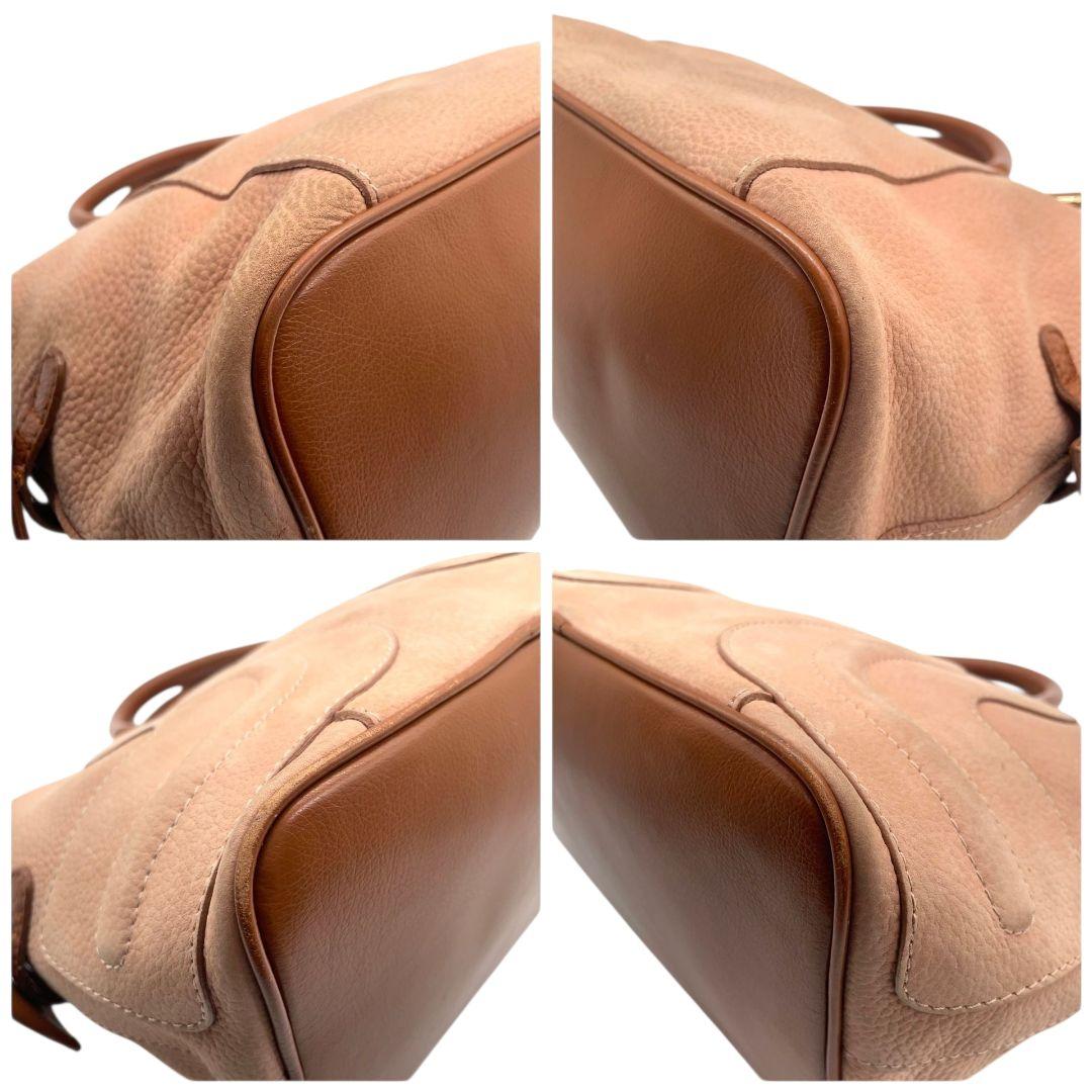 シーバイクロエ ハンドバッグ ピンク ブラウン バイカラー 2way トートバッグ ショルダーバッグ ボストンバッグ 斜め掛け可 レザー 本革 ゴールド金具 s22 SeeByChloe